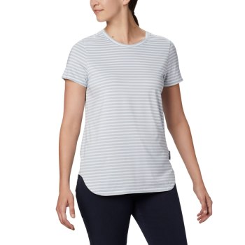 Columbia Firwood Camp II Short Sleeve, Camiseta Blancos Rayas Para Mujer | 290578-OXY